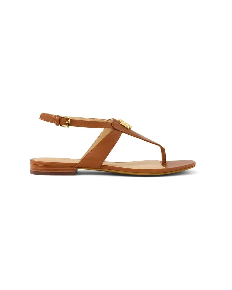 Ralph Lauren Damen Sandale aus Kalbsleder EVERLEY Cognac
