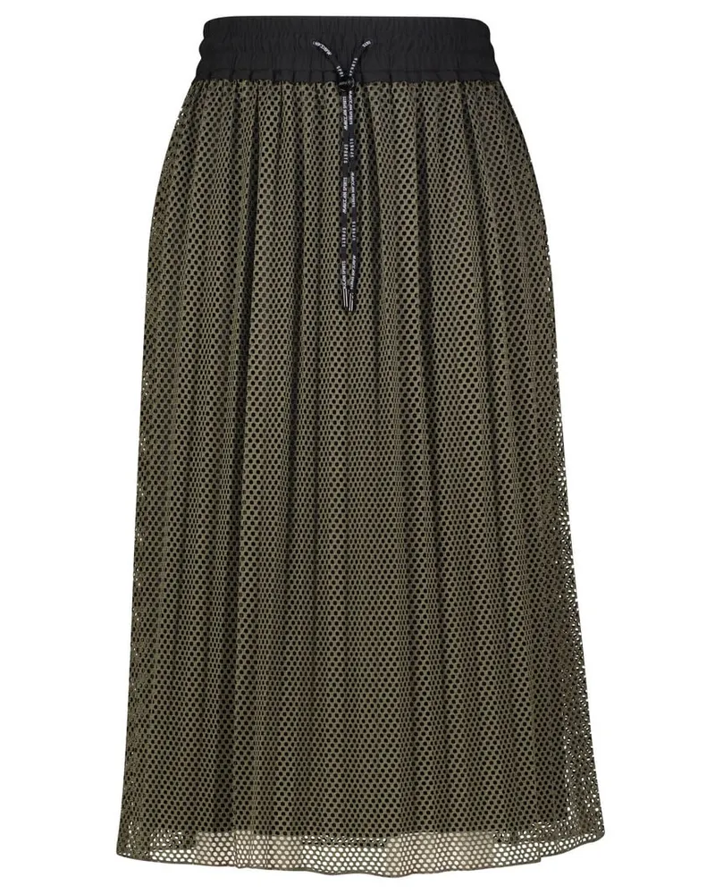 Marc Cain Damen Rock mit Lochmuster Oliv