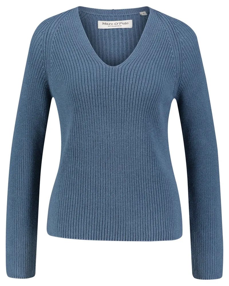 Marc O'Polo Damen Strickpullover Relaxed Fit Blau