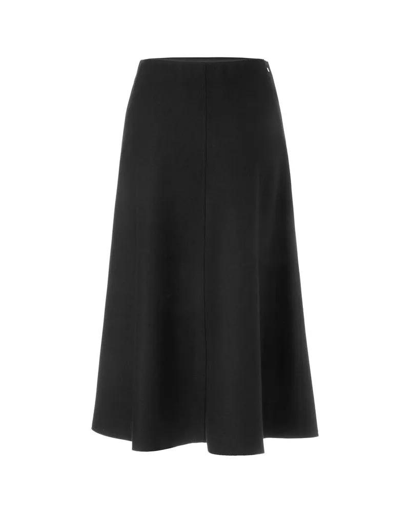 Marc Cain Damen Rock aus Wolle Schwarz