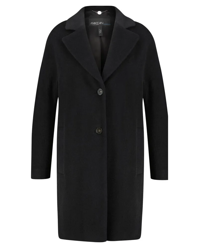 Marc Cain Damen Mantel aus Alpakamix Schwarz