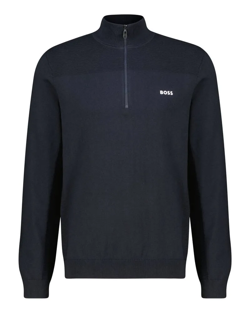 HUGO BOSS Herren Pullover KN_MOMENTUM-X aus Baumwolle Marine