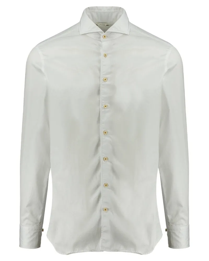 Stenströms Herren Hemd Fitted Body Langarm Weiss