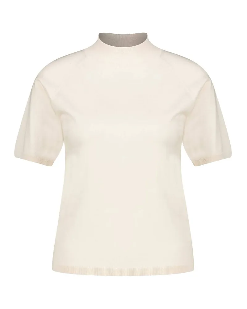 hemisphere Damen Feinstrickpullover mit Merinowolle Weiss
