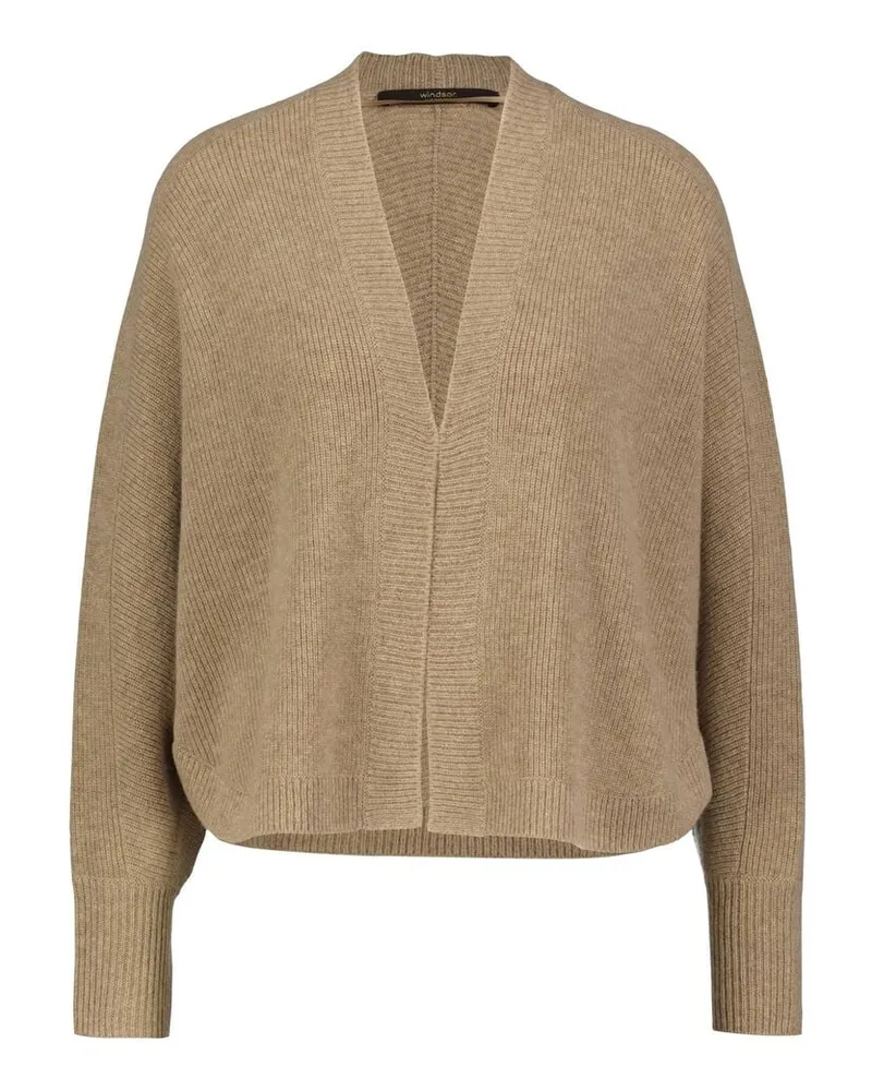 windsor. Damen Strickjacke aus Kaschmir Sand