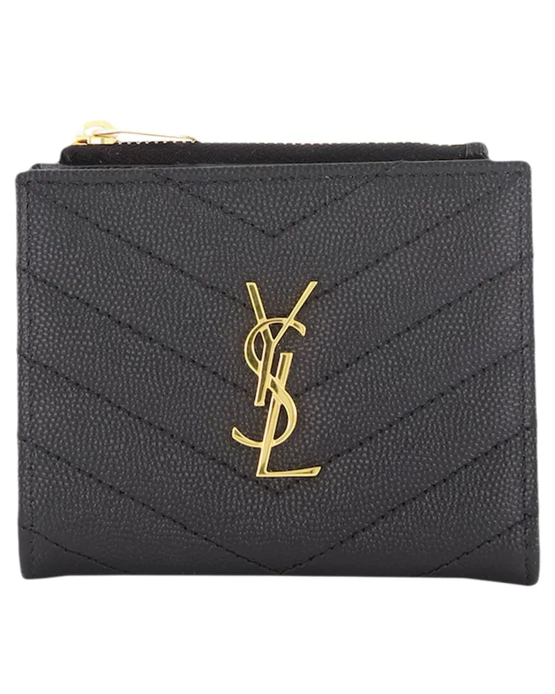 Saint Laurent Damen Portemonnaie Schwarz