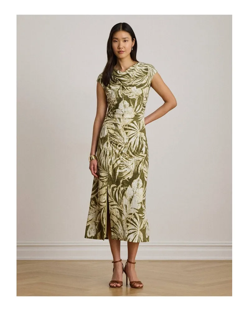 Ralph Lauren Damen Sommerkleid Midi Oliv