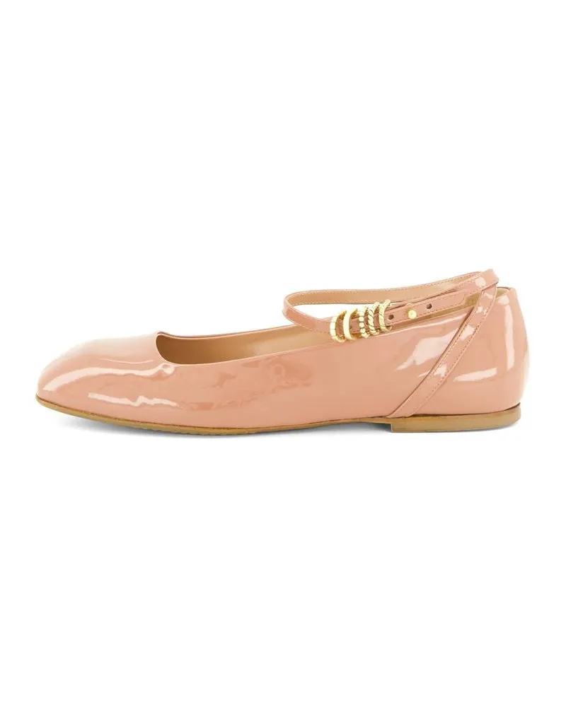 Dorothee Schumacher Damen Ballerina aus Lackleder GLOSSY SHINE Rose