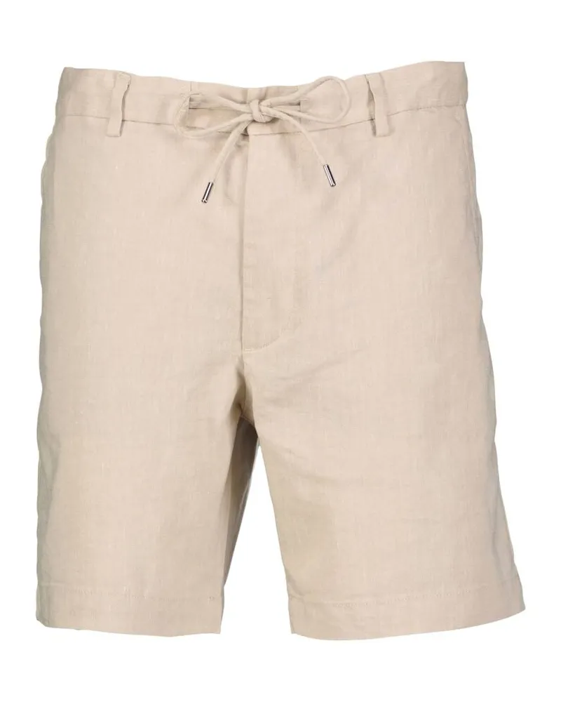 HUGO BOSS Herren Shorts mit Leinen C-KANE-RDS Regular Tapered Fit Beige