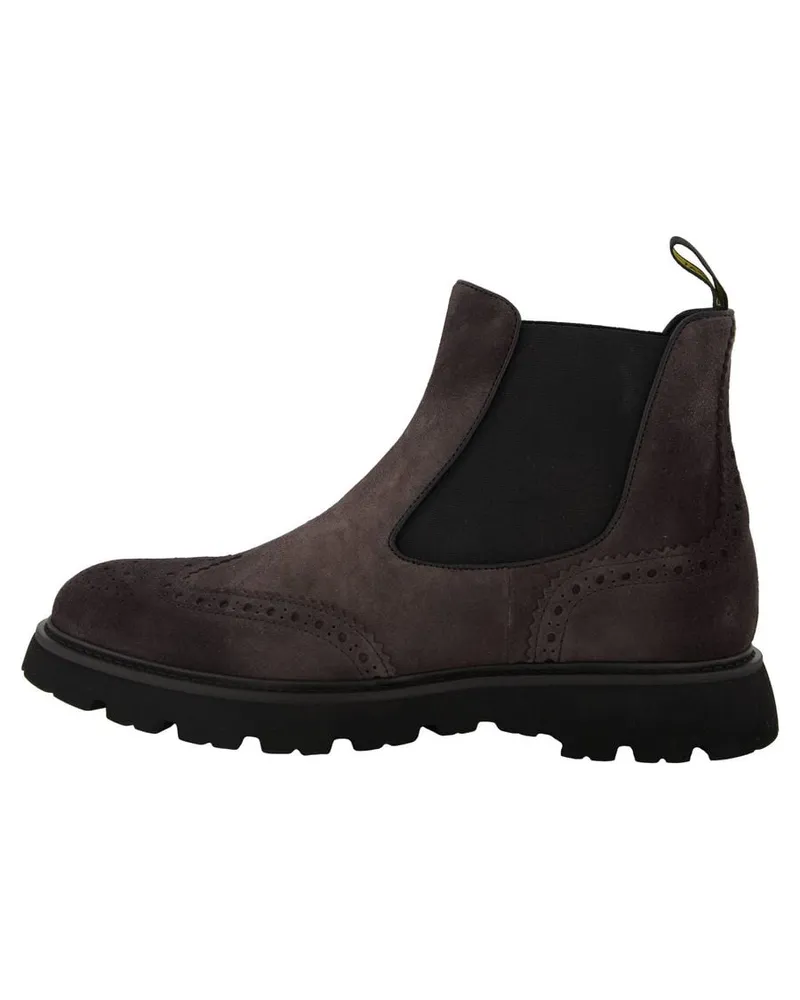 Doucal´s Herren Chelsea Boots aus Veloursleder Anthrazit
