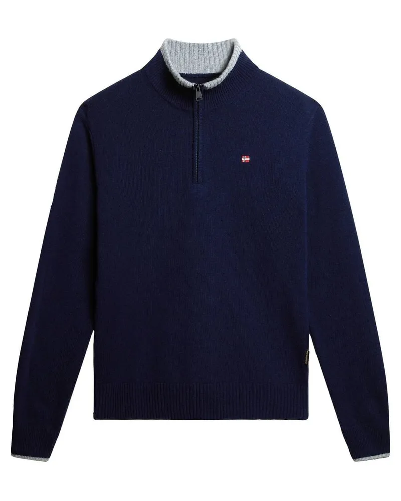 Napapijri Herren Strickpullover DAIN HZ 5 Marine