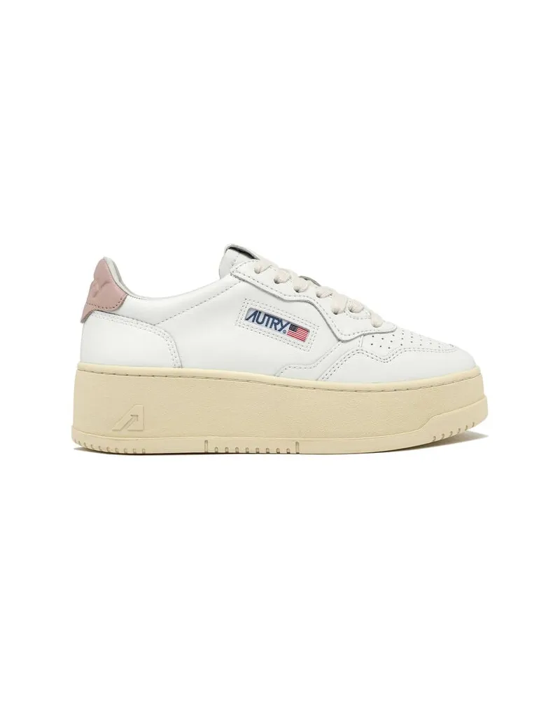 AUTRY Damen Sneaker aus Leder MEDIALIST PLATFORM Sand