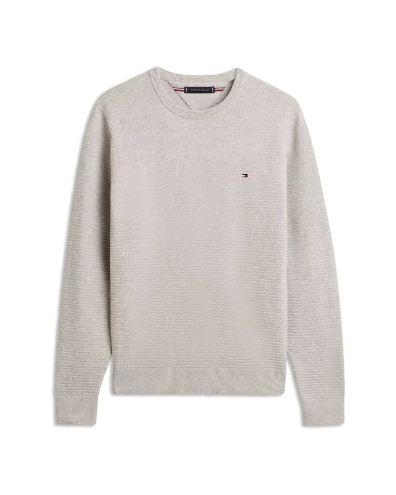 Tommy Hilfiger Herren Pullover aus Bio-Baumwolle Grau