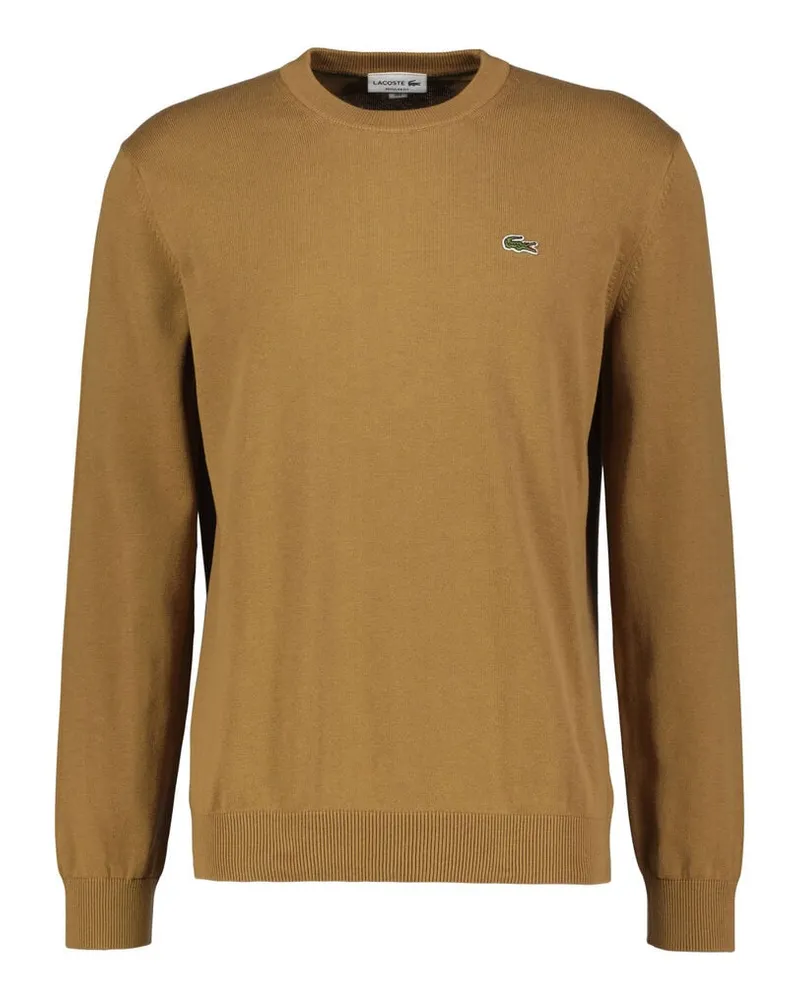 Lacoste Herren Strickpullover mit Bio-Baumwolle Regular Fit Braun