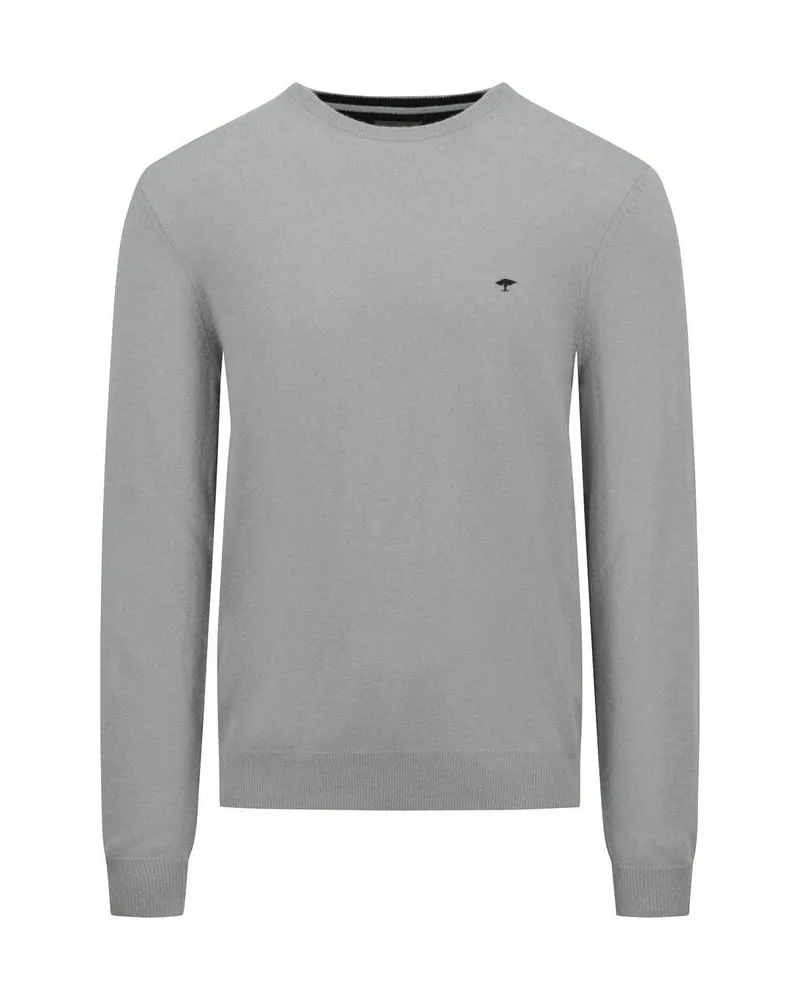 Fynch-Hatton Herren Wollpullover aus Merino-Cashmere Silber