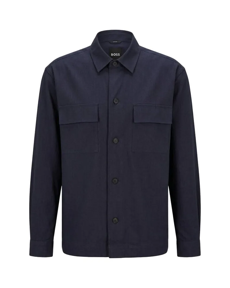 HUGO BOSS Herren Hemd P-CAI-K Marine