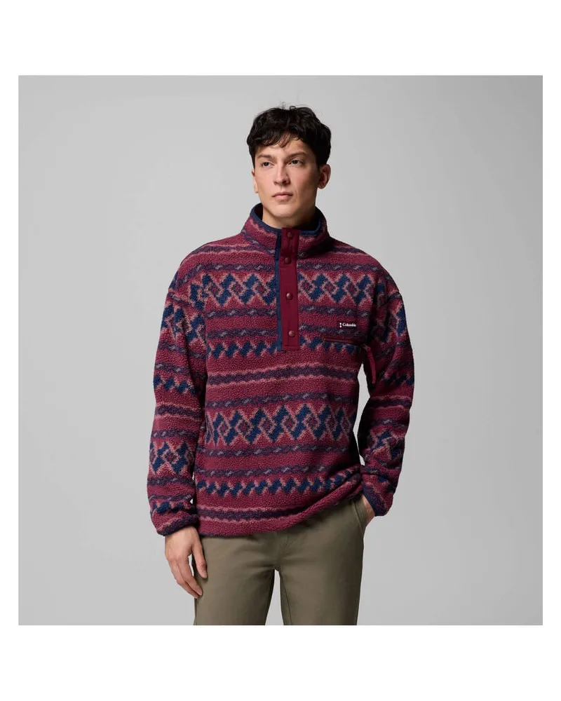 Columbia Sportswear Company Herren Fleecepullover HELVETIA II PRINTED HALF SNAP FLEECE Dunkelrot