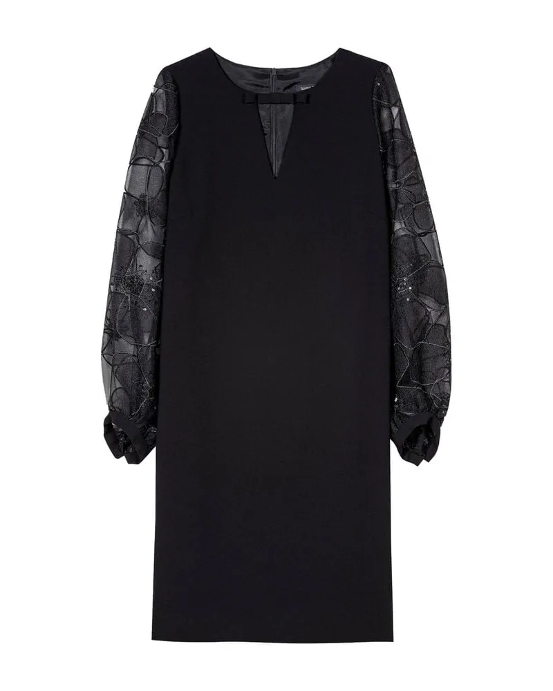 Luisa Cerano Damen Minikleid aus Triacetat-Crêpe Schwarz
