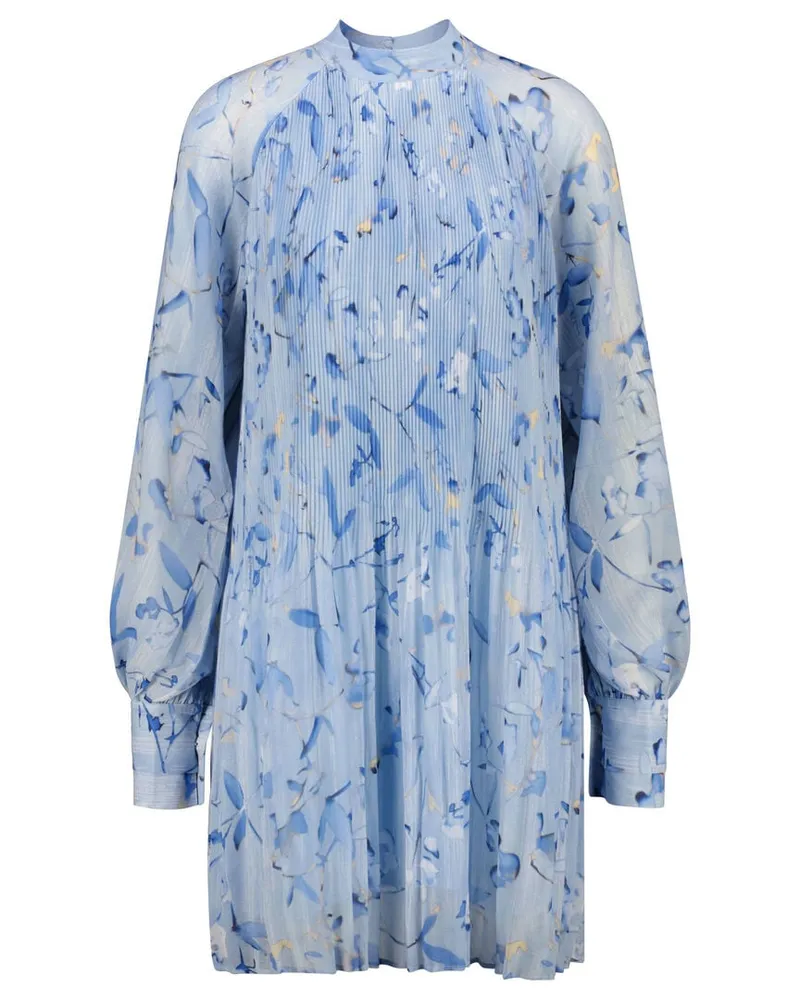 HUGO BOSS Damen Plisseekleid DOLUMI Regular Fit Bleu