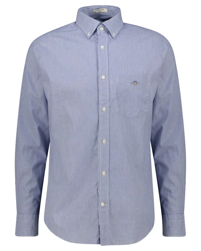 Gant Herren Hemd aus Baumwollpopeline BANKER Regular Fit Marine