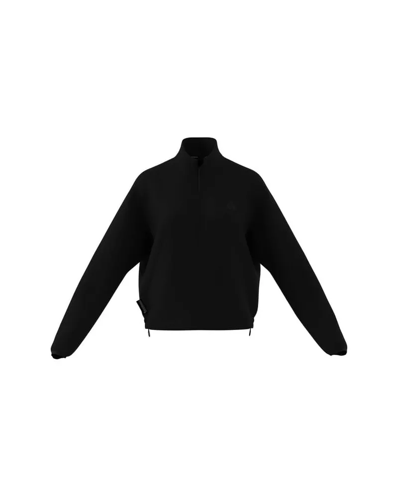 adidas Damen Fleecepullover Loose Fit Schwarz