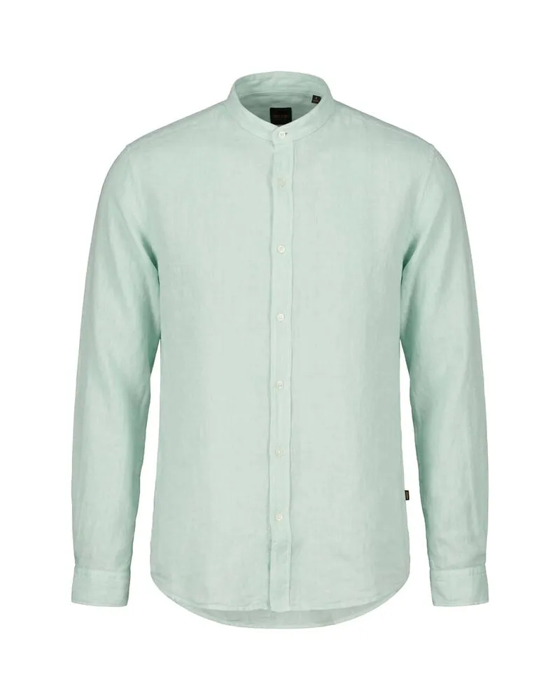 HUGO BOSS Herren Leinenhemd RACE Regular Fit Aqua