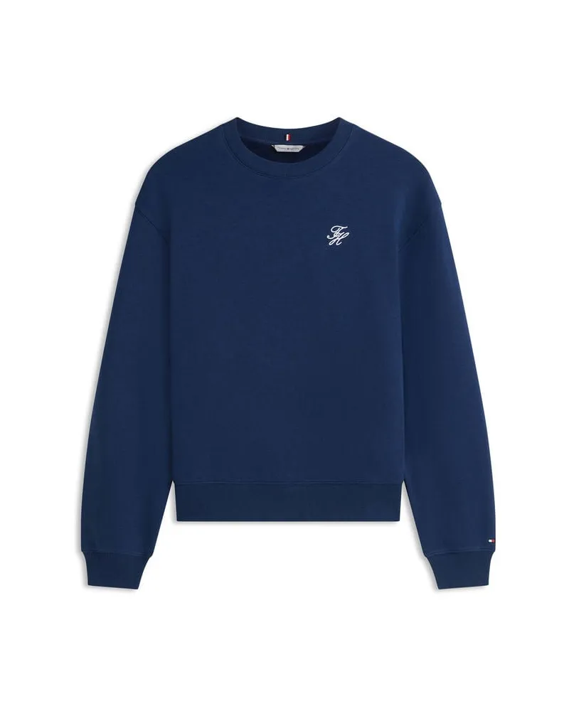 Tommy Hilfiger Damen Sweatshirt mit Baumwolle Marine