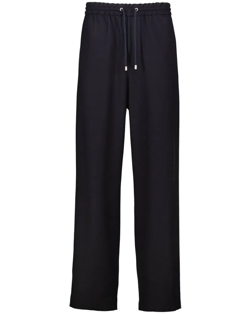 Loewe Herren Kose mit Kordelzug aus Wolle Blau