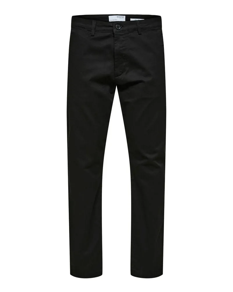Selected Homme Herren Chinohose SLHSLIM-NEW MILES Slim Fit Schwarz
