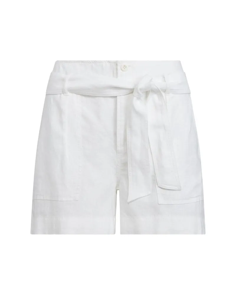 Ralph Lauren Damen Leinenshorts Weiss