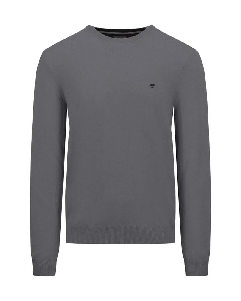 Fynch-Hatton Herren Wollpullover aus Merino-Cashmere Anthrazit
