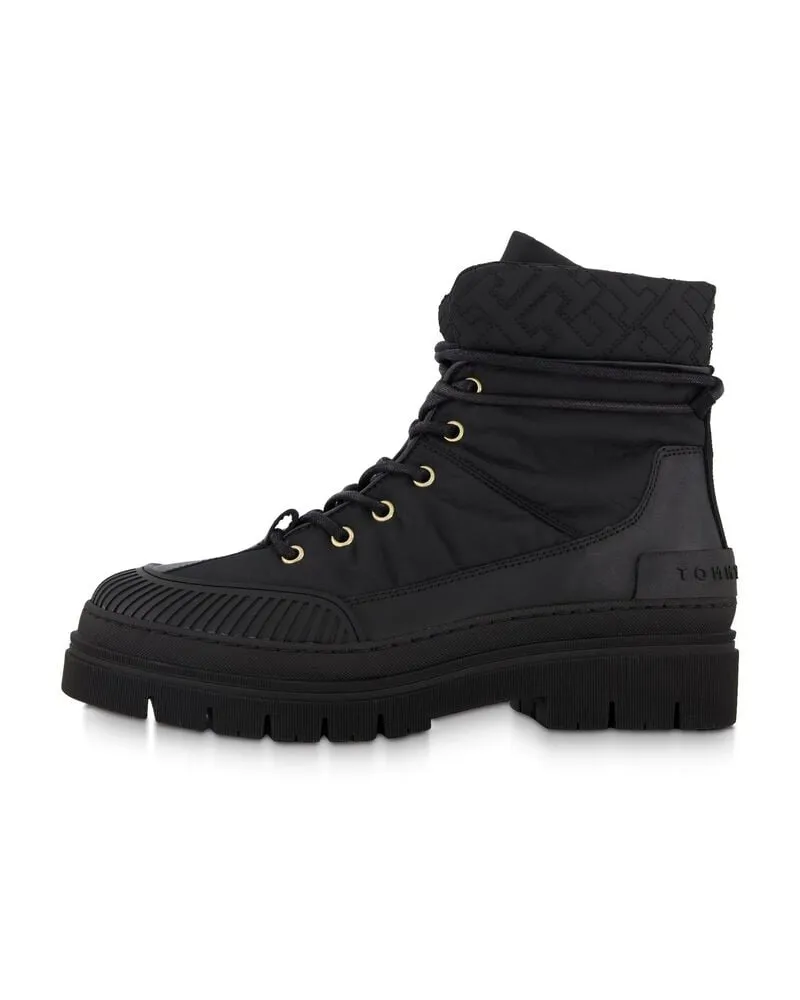 Tommy Hilfiger Damen Boots MONOGRAM OUTDOOR Schwarz