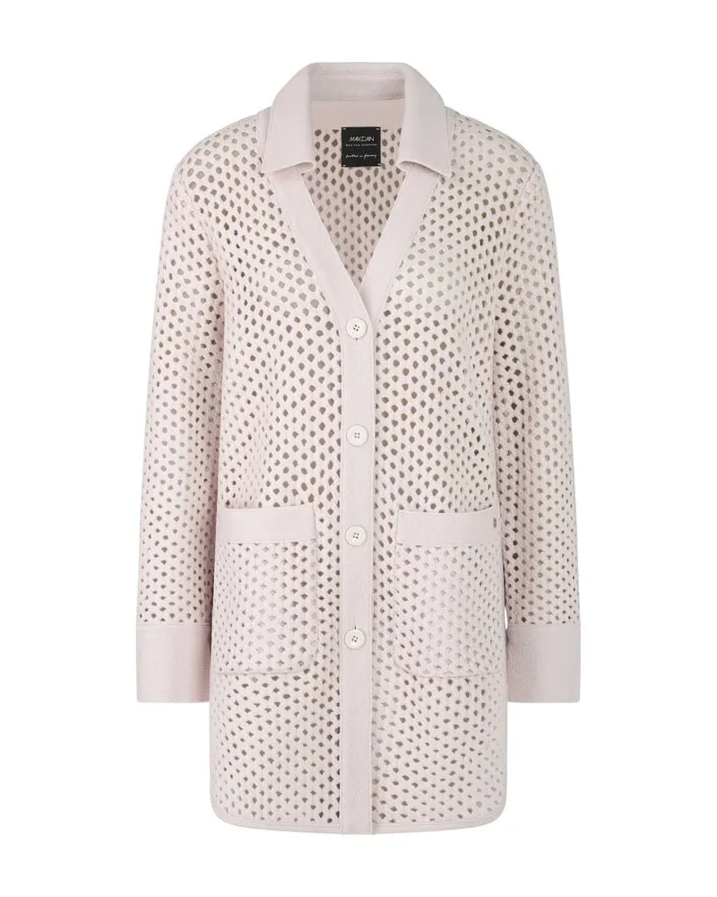 Marc Cain Damen Strickjacke aus Schurwolle Taupe