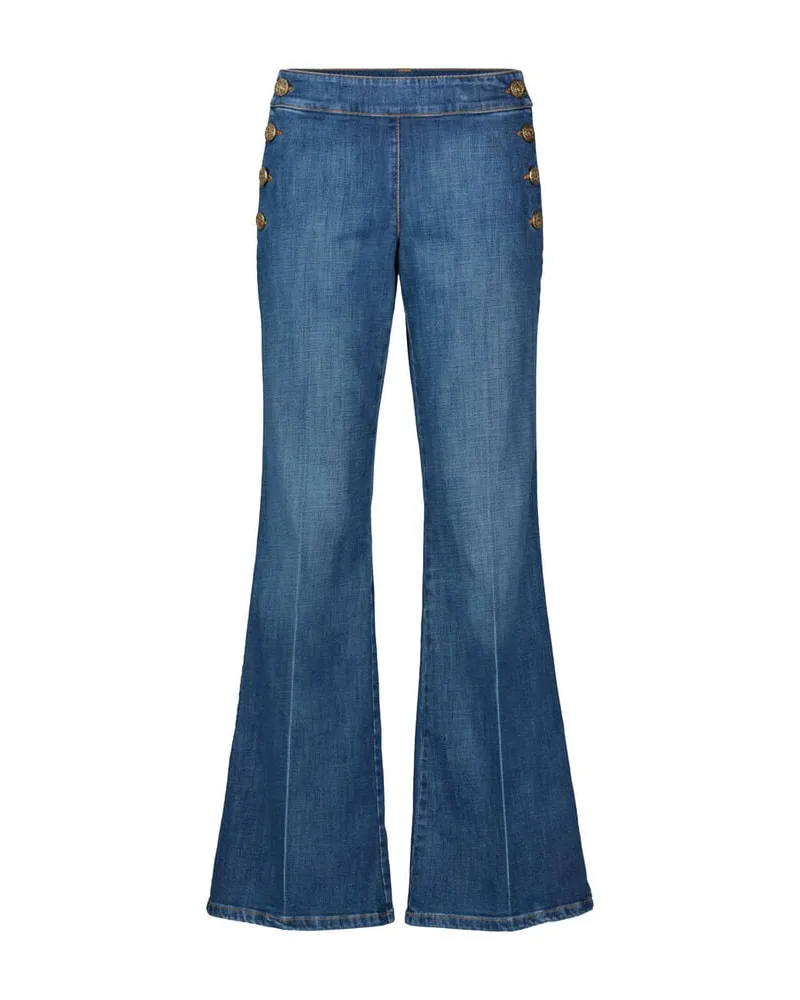 Maison Common Damen Jeans Bootcut Blue