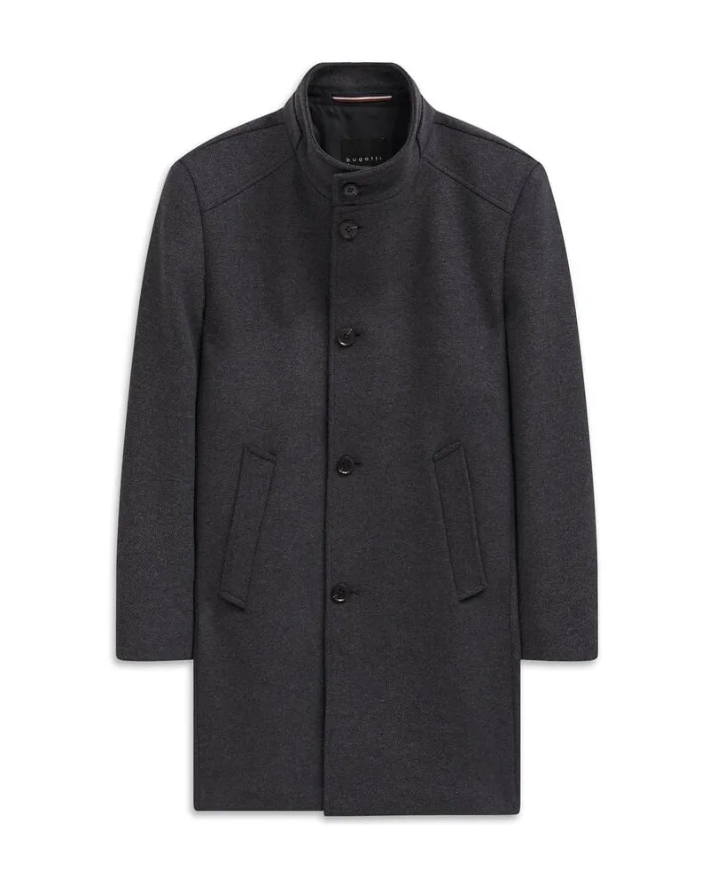Bugatti Herren Mantel Regular Fit mit Wolle Marine