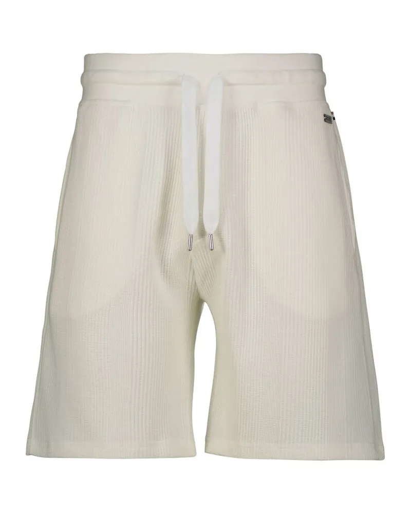HUGO BOSS Herren Strickshorts STRUCTURE SHORTS Nature