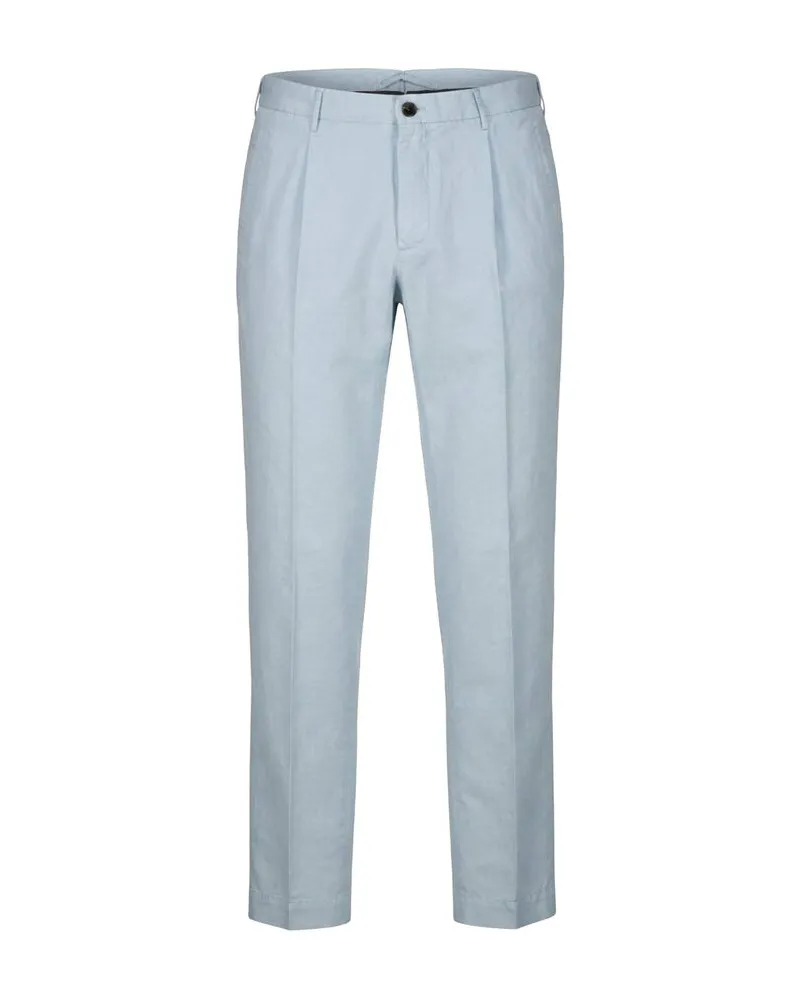 Incotex Herren Chinohose Tapered Fit Bleu