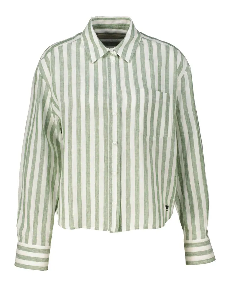 Max Mara Damen Bluse aus Leinen NOLANA Grün