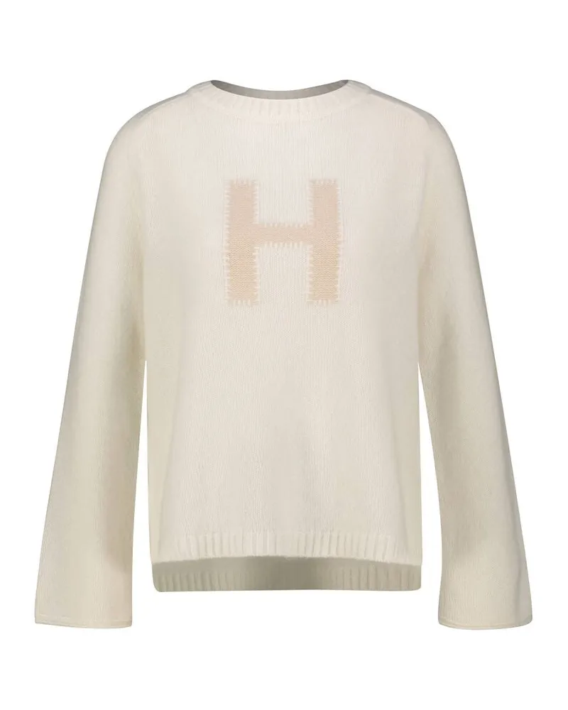 hemisphere Damen Pullover mit Kaschmir Weiss