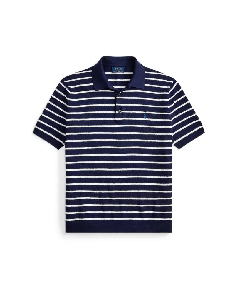 Ralph Lauren Herren Poloshirt aus Leinenmischung Navy