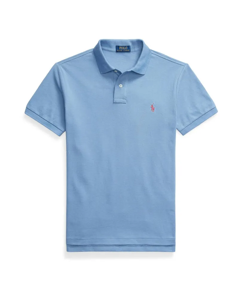 Ralph Lauren Herren Poloshirt Slim Fit Kurzarm Palastblau