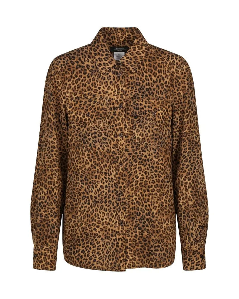 Max Mara Damen Seidenbluse WKDLEMMA Braun