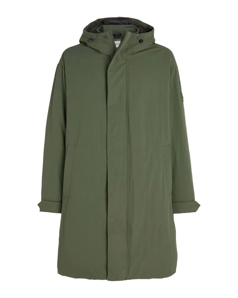 Calvin Klein Herren Daunenjacke mit Kapuze Oliv