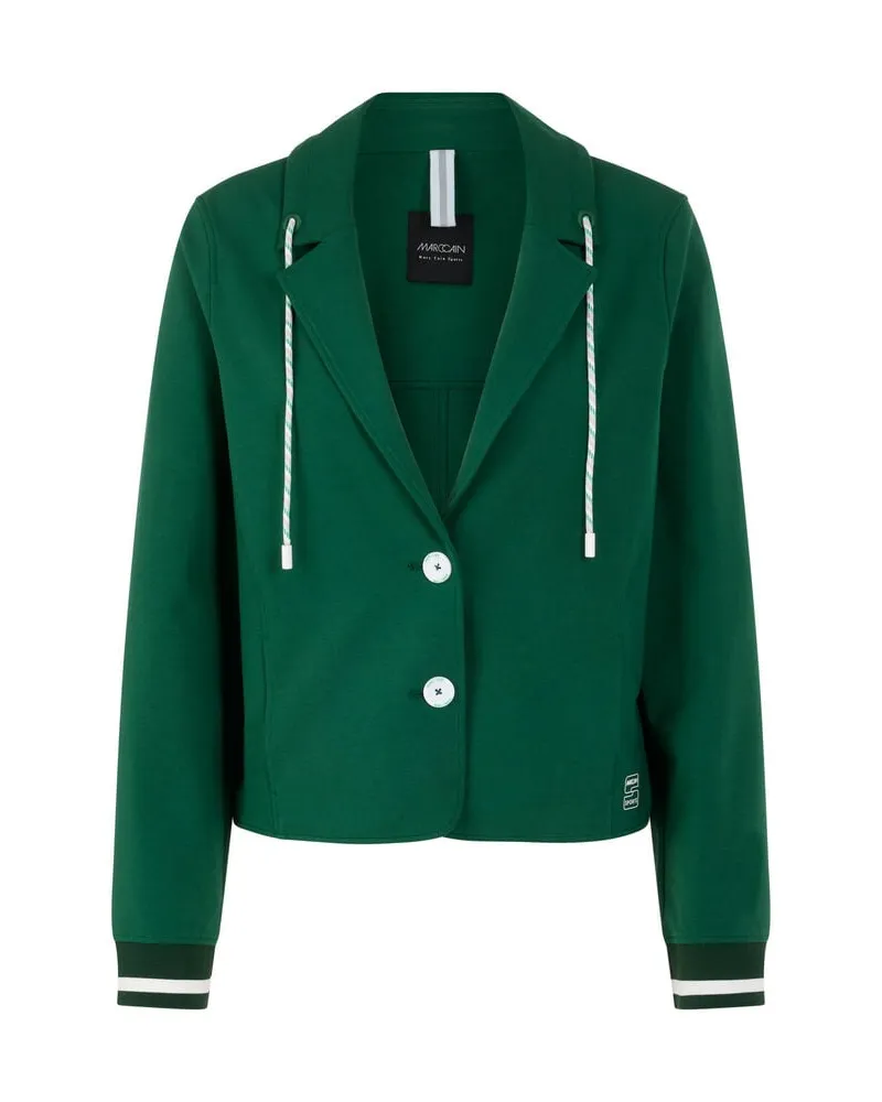 Marc Cain Damen Blazer aus Baumwoll-Mix Grün