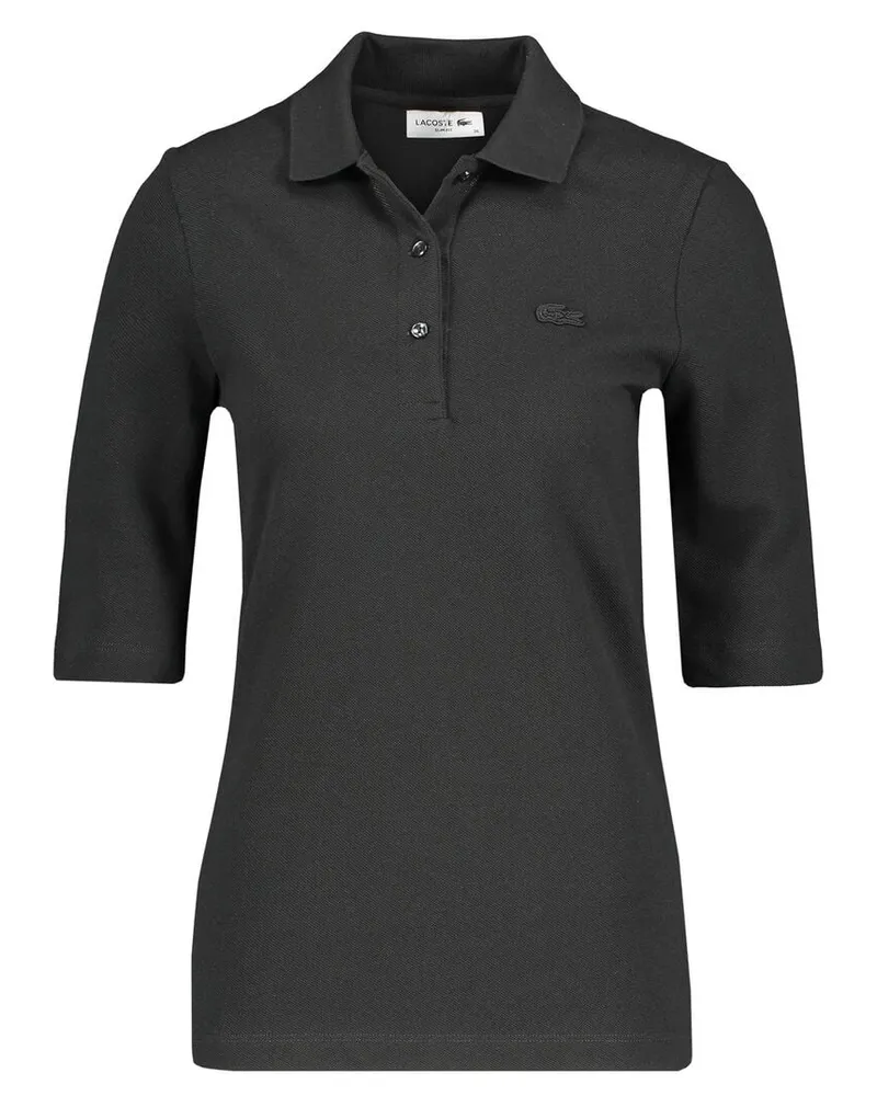 Lacoste Damen Poloshirt Slim Fit Kurzarm Schwarz