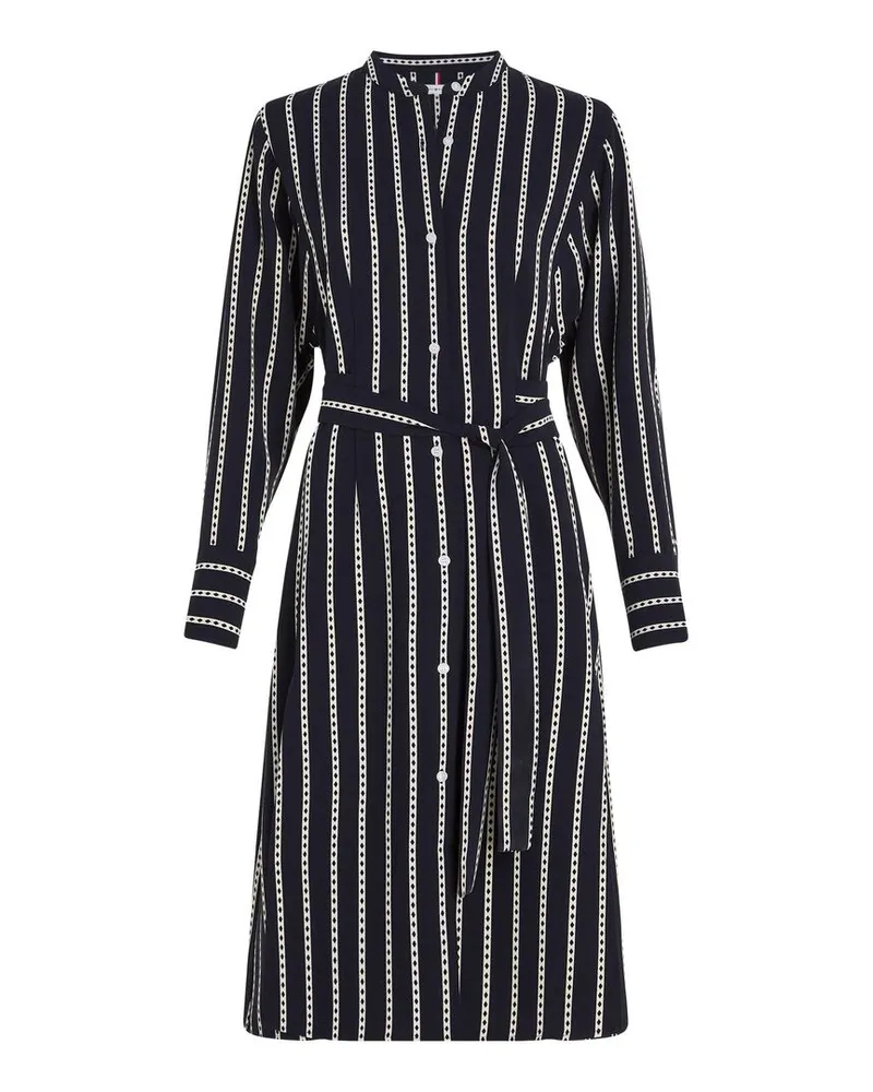 Tommy Hilfiger Damen Hemdblusenkleid ARGYLE Blau