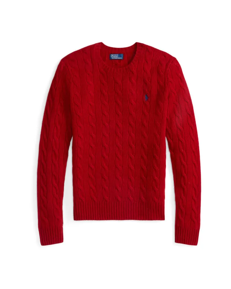 Ralph Lauren Damen Strickpullover aus Wolle und Kaschmir Rot