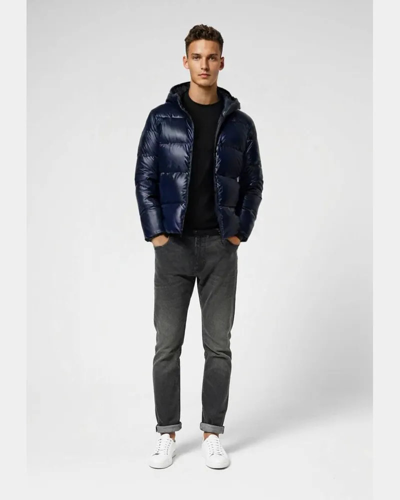 Save The Duck Herren Steppjacke EDGARD Oversize Fit Marine