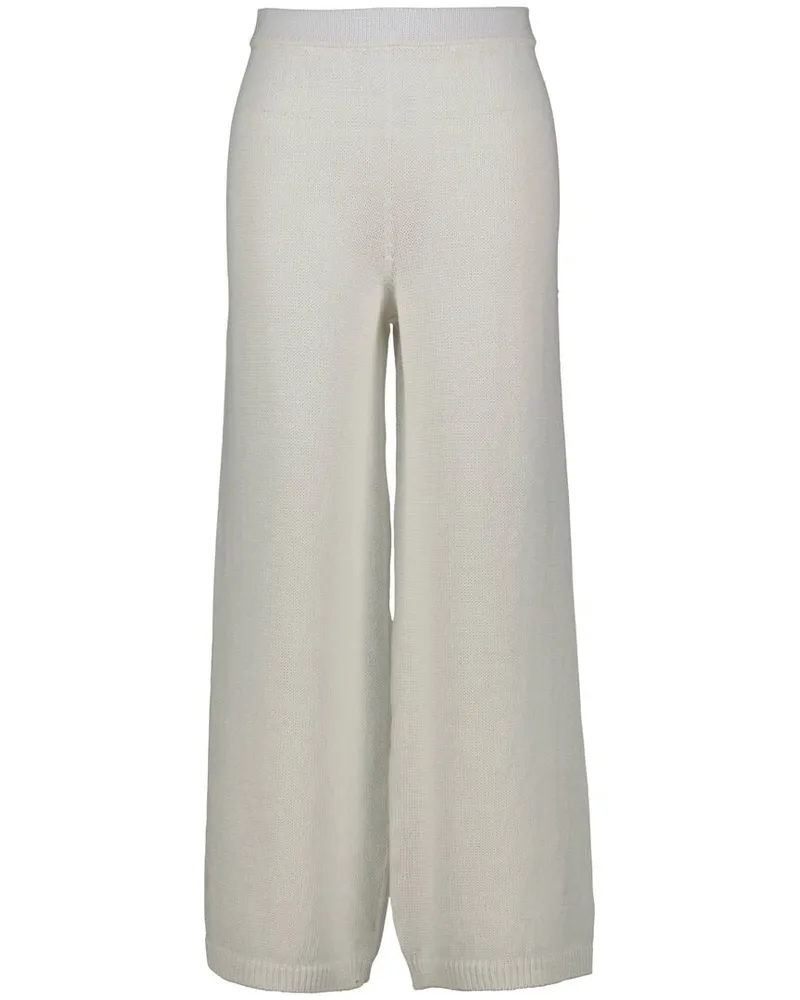 Iris von Arnim Damen Strickhose mit Leinen PAYTEN Weiss