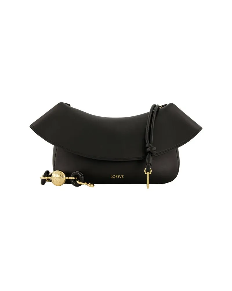Loewe Damen Schultertasche OLA MEDIUM BAG Medium Schwarz